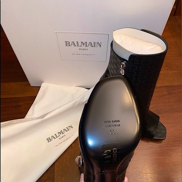 NIB Balmain Leather Oslo Boot, US 8 - Picture 6 of 7